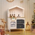 thumbnail image 2 of Gymax Kids Play Kitchen w/2 Stoves Rotation Knobs Faucet Sink Dishwasher Drawers, 2 of 10