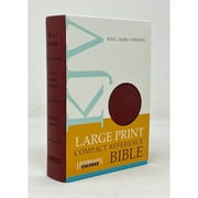 Pre-Owned KJV Large Print Compact Reference Bible (Bonded Leather, Burgundy, Red Letter) (Hardcover 9781598565591) by Hendrickson Publishers (Creator)