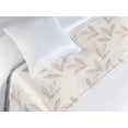 thumbnail image 3 of Leafy Design Bed Runner, Simple Design Delicate Leaves Pattern Grunge Autumnal Themed Print, Decorative Accent Bedding Scarf for Hotels Homes & Guest Rooms, Twin, Eggshell Pale Salmon, by Ambesonne, 3 of 3