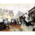 thumbnail image 2 of Monet, Claude 24x20 Black Ornate Wood Framed with Double Matting Museum Art Print Titled - Pont De LEurope 1877, 2 of 4
