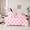 Pink, variant on jejeloiu Kawaii Bowtie Ribbon 7-Piece Twin Bedding Sets,Pink Cute Loves Bedding Comforter Set For Girls Teens Reversible
