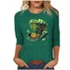 thumbnail image 2 of Tejiojio Women's St. Patrick's Day Print Fashion Top - 3/4 Length Sleeve Round Neck Pullover, 2 of 5
