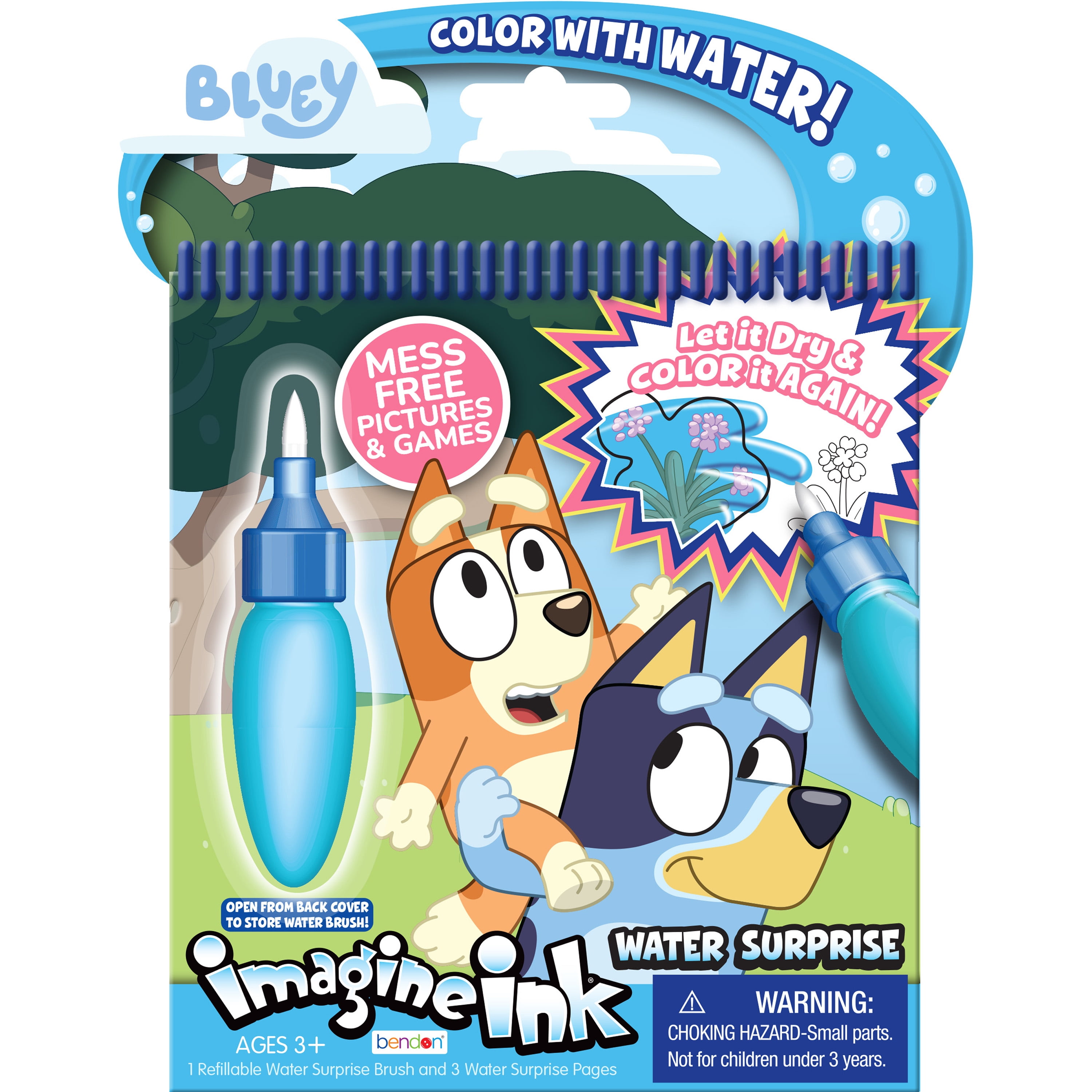 Bluey 3-Page Water Surprise Boards, Imagine Ink, Paperback, by Bendon