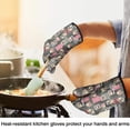 thumbnail image 4 of Pioneer Flower Floral Print Pattern Oven Mitt 2-Pack Set, Heat Resistant Kitchen Gloves, 7.7" X 12", 4 of 6