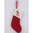 thumbnail image 2 of Christmas Ornaments Knitted Hosiery Wool Hosiery Embroidered Dog's Paw Snowflake Children's Candy Gift Bag red Christmas Stocking Gift Bag Christmas Tree Ornaments, 2 of 19