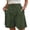 Army Green, variant on Women's Shorts High Waist Pleated Straight Fit Shorts with Pockets Dressy Casual Bermuda Shorts