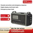 thumbnail image 4 of Solar Hand Crank AM FM SW NOAA Weather Radio 4 Ways Powered 10000MAh Multifunction Radio Torch SOS Alarm Power Bank, 4 of 5