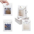 thumbnail image 3 of Bolsa de regalo NBEADS pequeña de papel kraft blanco con ventana de 16 x 12 x 6 cm, 3 of 7