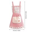 thumbnail image 2 of Home-Use Adjustable Apron, Close-Fitting and Breathable Work Clothes for Cooking, Farmhouse-Style Small Floral Apron with Pockets, Kitchen Apron for Home Cooking, Pink, 2 of 4