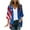 AF-Multicolor#swim cover up for women, variant on Womens Plus Size Shawl with Sleeves 4th of July American Flag Print Kimonos Cardigan Casual 3/4 Sleeve Cover Up Chiffon Cardigans Summer Tops Multicolor XXXL Prime Sales