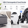 thumbnail image 3 of JDMEOPD Baby Stroller Rocker, Black Clip-On Vibrating Soother with Bluetooth Speaker and 11 Sounds for Stroller and Pram, 3 of 7