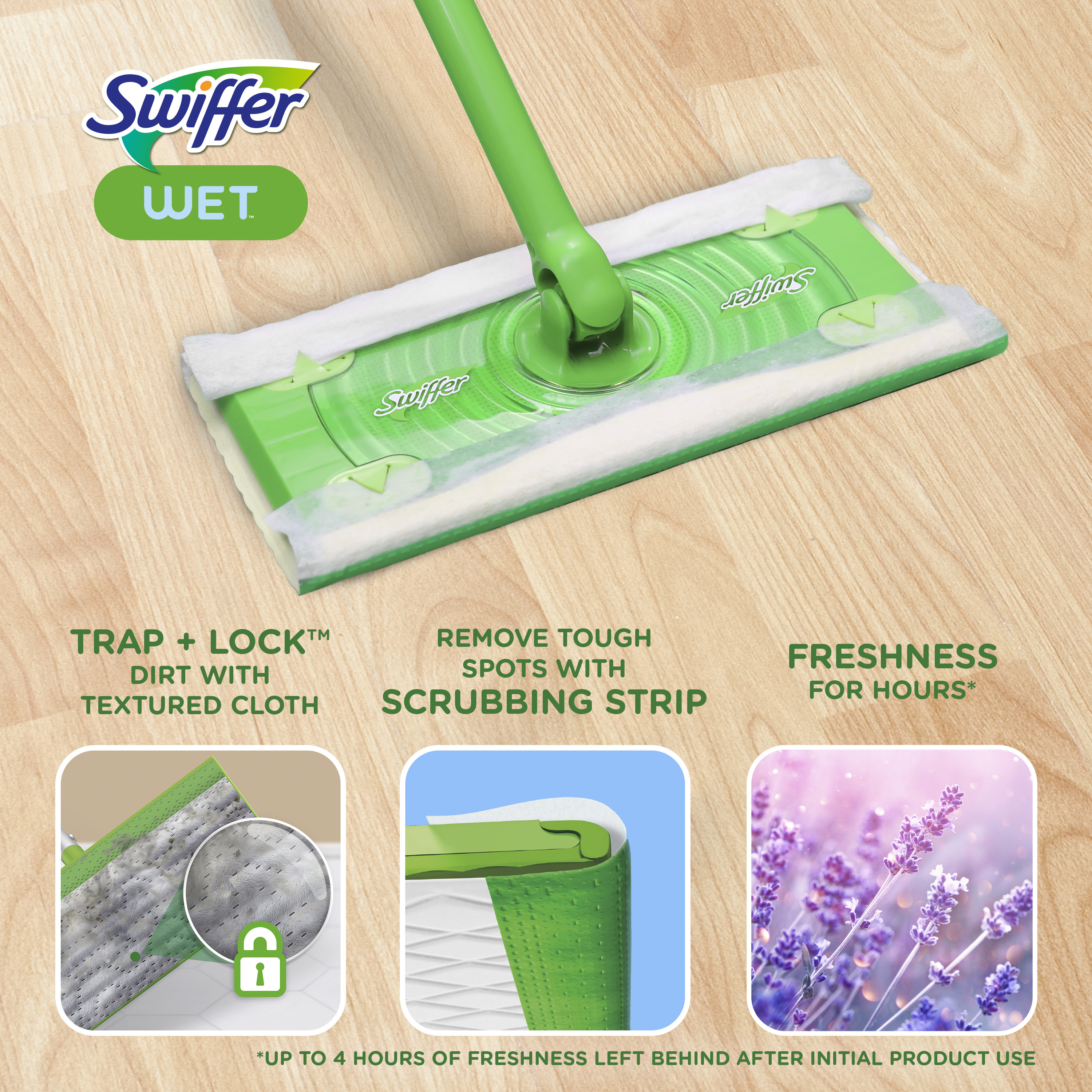 Swiffer Sweeper Wet Mopping Pads, Lavender, 24 Count - image 4 of 16