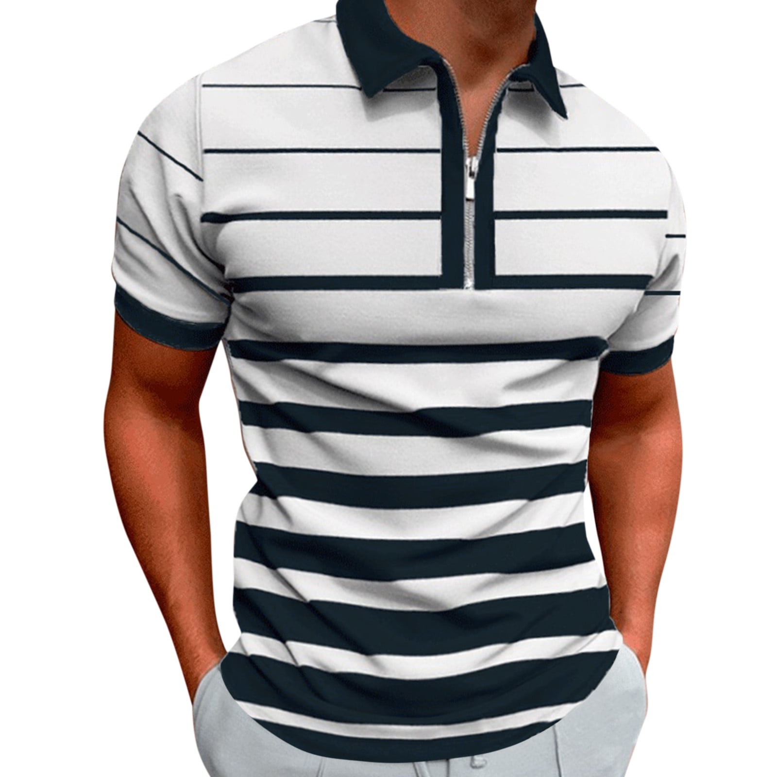 Shakumy Pro 5 T Shirts for Men Men's Casual Tops Shirt Stripe Print ...