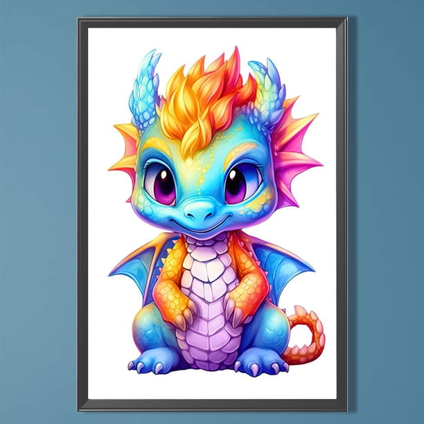 Cuadros Decorativos Kit de pintura por números DIY Dragon Oil Art Picture Craft Home Wall Decoration (002) Wdftyju embutido en tela