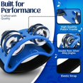 thumbnail image 3 of Foot Tambourine Percussion with Double Row Steel Jingles - Foot Shaker Musical Instrument Drum for Kids KTV Party Shoes Toy Gift Singer Vocalists Cajon & Guitar Players (Blue), 3 of 8
