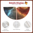thumbnail image 3 of Rateoe Red And Blue Fire Dragon B Pattern Christmas Tree Skirt with Ties , Christmas Tree Decorations, Farmhouse Christmas Decor Xmas Holiday Decorations-30", 3 of 6