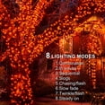 thumbnail image 3 of Luces de Halloween Weillsnow, 164 pies, 500 LED, naranja, 8 modos, 3 of 9