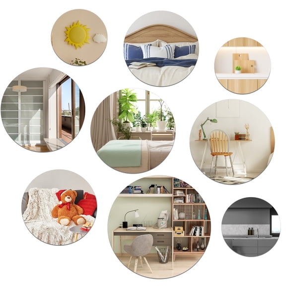 Pegatinas de Espejo de 9 Piezas para Proyectos de Manualidades DIY Injueey