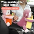 thumbnail image 2 of Animal 2 in 1 Car Tissue Box and Trash Can, Car Armrest Tissue Case, Cute Plush Cartoon Car Trash Bin, Plush Car Tissue Holder, Creative Animal Cartoon Decorative Organizer, 2 of 6