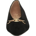 thumbnail image 2 of Sam Edelman Jenica Black Metallic Chain Details Slip On Pointed Toe Dress Flats (Black, 6.5), 2 of 6