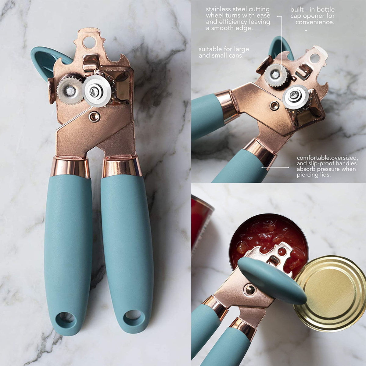 Can Opener Manual, No-Trouble-Lid-Lift Can Opener with Magnet, Side-Cut  Safety Can Opener Smooth Edge, with Sharp Blade