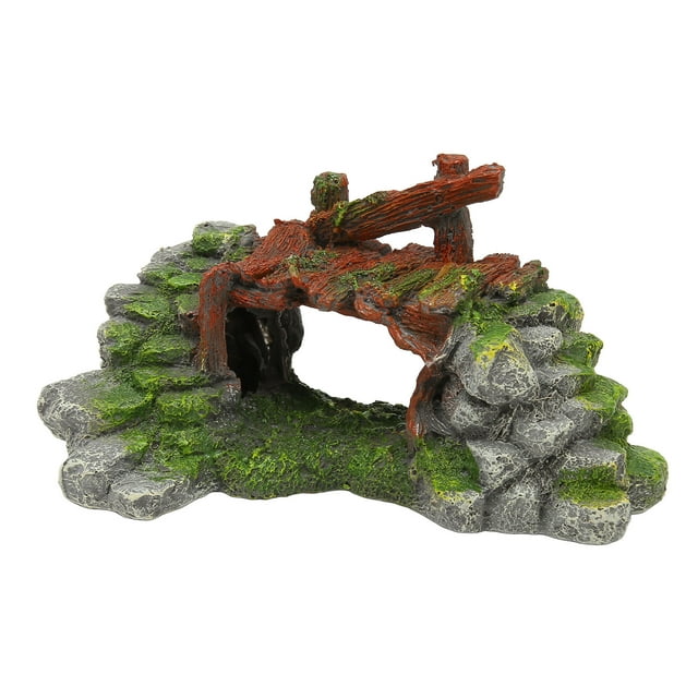 Puente de arco para pecera, decoración de resina, hermoso puente decorativo para acuario que ahorra espacio, para ambiente subacuático