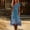 Blue, variant on Women's Boho Maxi Sundress 2026 Summer Beach Dress Flora V Neck Short Sleeve Loose Tank Dress
