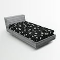 thumbnail image 2 of Ambesonne Panda Fitted Sheet, Wild Nature Bear Boho Print, Twin Size, Charcoal Grey White, 2 of 5