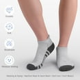 thumbnail image 4 of CAILDANL Felicigeely Ankle Athletic Running Socks Low Cut Sports Socks Breathable Cushioned Tab Socks for Men Women 6 Pairs, 4 of 7