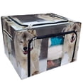 thumbnail image 1 of YUSDECOR grey wolf running in the snow Storage Bag Clear Window Storage Bins Boxes Large Capacity Foldable Stackable Organizer With Steel Metal Frame For Bedding,Clothes,Closets, Bedrooms, 1 of 3
