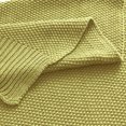 thumbnail image 3 of Soft Warm 100% Cotton Knitted Throw Blanket for Sofa Couch Bedding Home Decor Yellow Green 30 'x 40", 3 of 7
