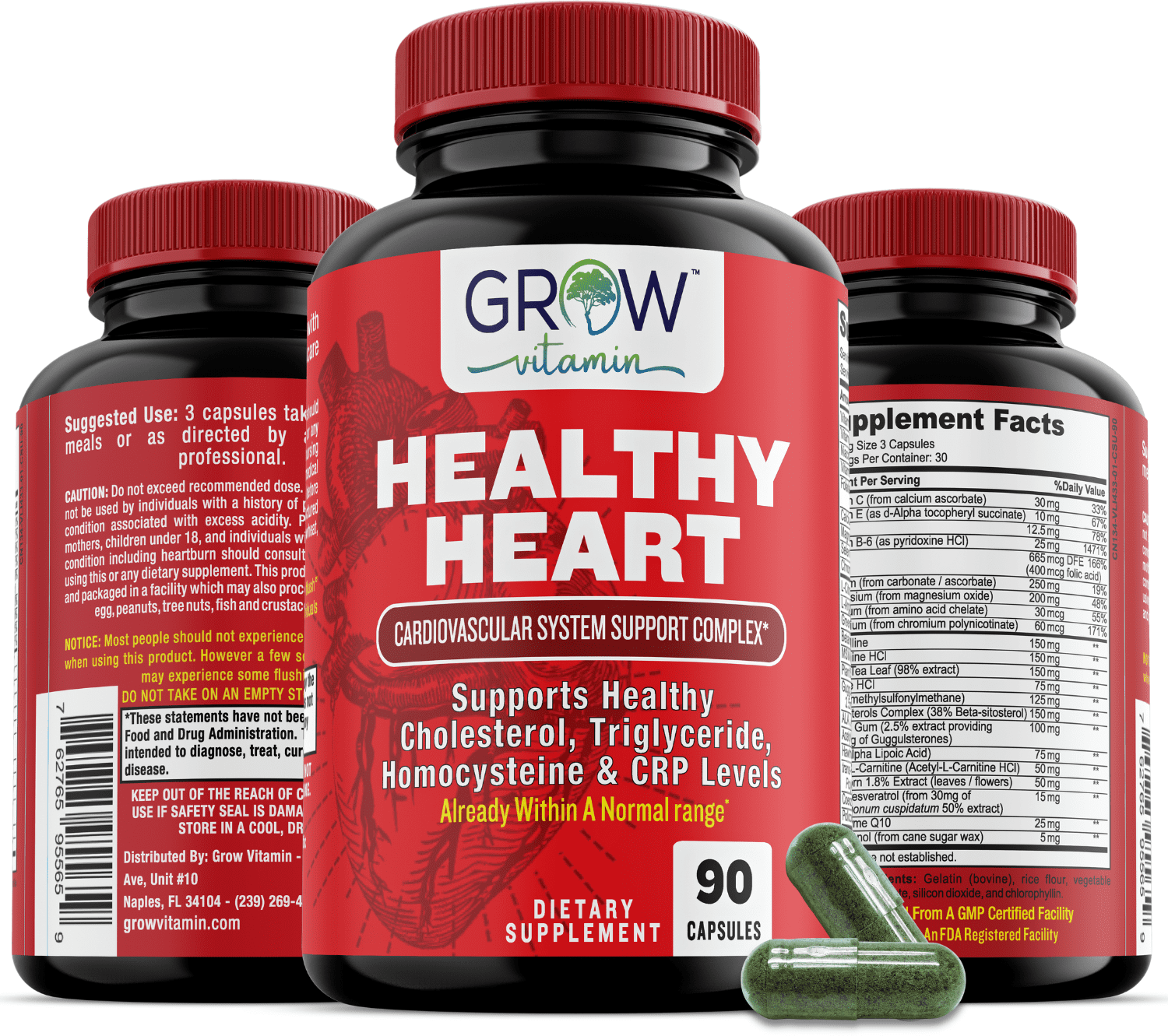 Healthy Heart Support Supplement, Promotes Cardiovascular Health