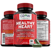 Healthy Heart Support Supplement, Promotes Cardiovascular Health, Triglyceride, Homocysteine, and CRP Levels, Natural Artery Cleanse, Made with 22 Premium Herbs & Vitamins