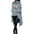 thumbnail image 1 of WEAIXIMIUNG Sweat à Capuche pour Femmes Fermeture Éclair Mode Automne et Hiver Manches Longues Imprimé Uni Droit, 1 of 3