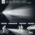 thumbnail image 4 of Juego de luces para bicicleta con velocímetro, luz trasera recargable por USB y juego de luces delanteras, faro de bicicleta + luz trasera, 4 of 5