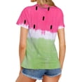 thumbnail image 3 of ZXSXSY Watermelon Shirts for Women Tie Dye Cute Fruit Gift Graphic Tees Short Sleeve Crewneck Summer T-Shirt, 3 of 6
