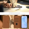 thumbnail image 5 of for iPhone 11 Case Wallet with Card Holder,PU Leather Anti-fall Thin Fit Phone case for Women Men,Kickstand,flip Shockproof Cover with Credit Card Slots and Wrist Strap,Brown, 5 of 10