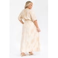 thumbnail image 3 of Vestido bordado de hojas Roman Fashion /Tallas Extras, 6068 (Beige) beige 40, 3 of 5