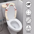 thumbnail image 4 of HELLHERO Christmas Toilet Seat Covers & Elastic Edge Toilet Cover Set for Indoor Home, Polyester Fabric, Stretch Fit, 4 of 8