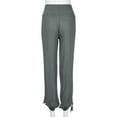 thumbnail image 4 of GZWYHT Linen Pants,Wide Leg Pants,Solid Loose Pants Casual Women Fashion Trouser Buttons Leg Cotton Wide And Plus Size Pants,Flowy Pants,High Waisted Pants,Baggy Pants,Grey,XXL, 4 of 7