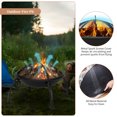 thumbnail image 3 of SYTHERS 22" Fire Pit for Outside, Wood Burning Fireplace Steel Firepit with Poker and Spark Screen for Patio Outside Backyard Garden, 3 of 8