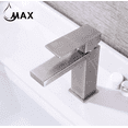 thumbnail image 1 of MAX Faucets | Single Hole Bathroom Faucet Elegance Square Design Brushed Nickel, 1 of 2