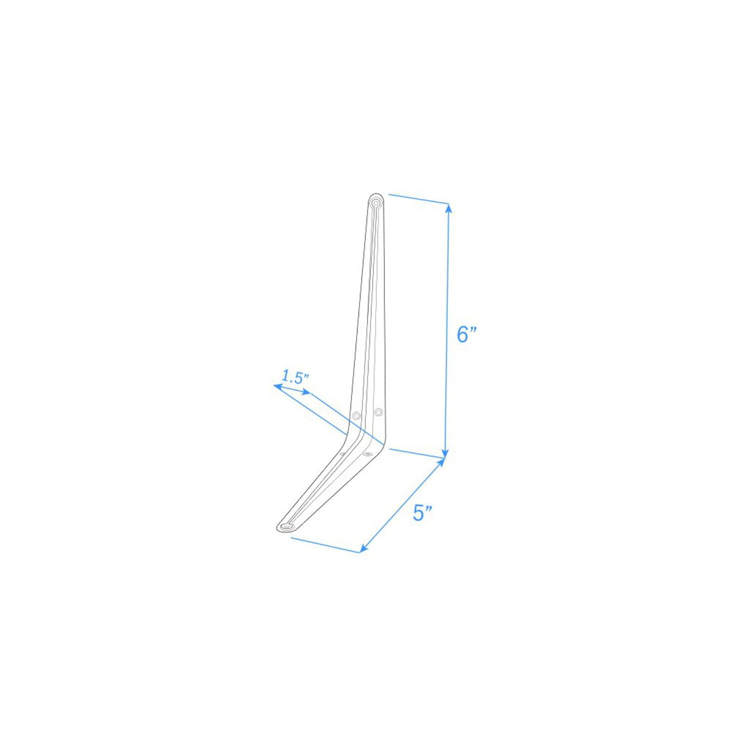 Nuk3y 5"x 6" L Shape Heavy Duty Shelf Bracket with Screws, 20 Pack