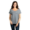 thumbnail image 2 of Thread Tank Sorry I'm Not Listening Women's Relaxed Slouchy Dolman T-Shirt Tee Heather Grey 3X-Large, 2 of 4