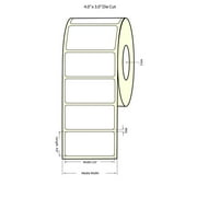 Angle View: Sector Nine 932007 4 x 3 in. C6500 Inkjet NP Matte Paper Label, White - 6 in. OD
