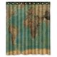 thumbnail image 1 of Cortina de ducha de baño ABPHQTO con diseño de mapa del mundo vintage 152x180 cm, 1 of 1