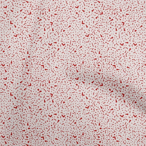 oneOone Polyester Spandex Red Fabric Abstract Craft Projects Decor Fabric Printed By The Yard 56 Inch Wide