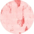 thumbnail image 1 of Ahgly Company Machine Washable Indoor Round Solid Red Modern Area Rugs, 4' Round, 1 of 4