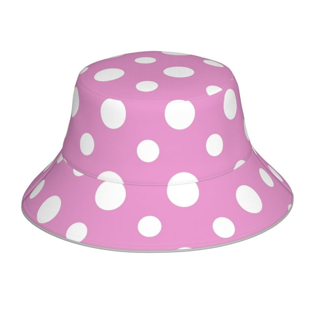 Balery Purple And White Polka Dot Sombreros para el sol para hombre y mujer, sombrero de pescador con UPF 50+