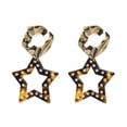 thumbnail image 1 of 1 par de pendientes colgantes con forma de estrella de resina acrílica a la moda, joyería de fiesta para mujer y Chica, 1 of 7